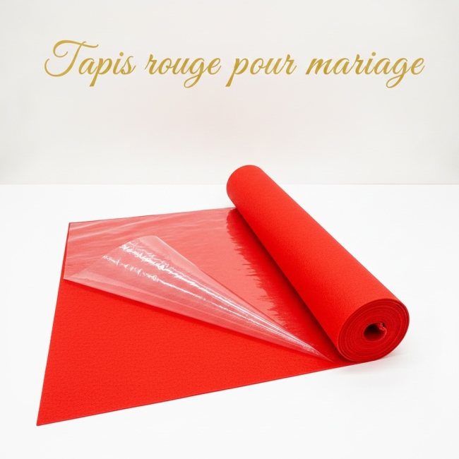 Tapis Rouge éclatant 1/50m avec film Réf 01